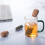 4PCS Glass Strainers for Long Leaf Tea, Reusable Glass Diffuser with Cork Loose Tea Steeper Filter for Cup 4