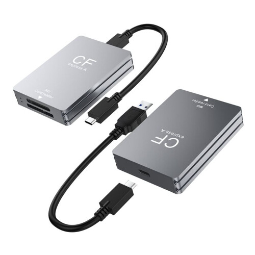2 in 1 CFexpress Type A  Card Reader USB 3.2 10Gbps Memory Card Reader CFExpress Card Reader Adapter Dual-Slot for SLR 2