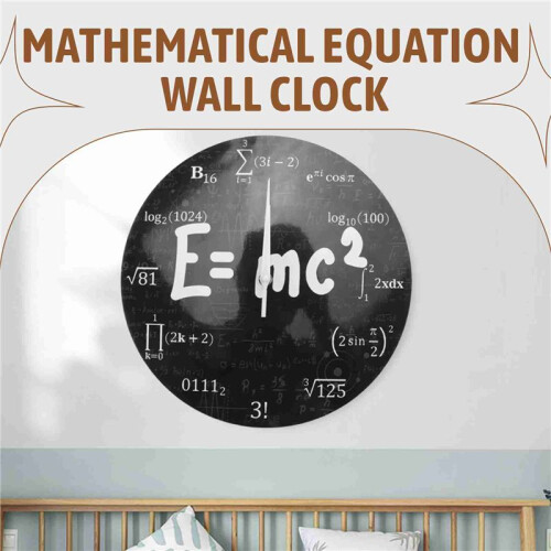 of Relativity Math Formula Wall Clock Scientist Physics Teacher Gift School Classroom Decor 1
