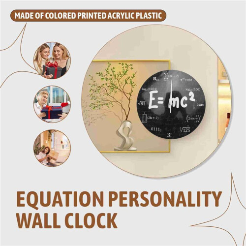 of Relativity Math Formula Wall Clock Scientist Physics Teacher Gift School Classroom Decor 2
