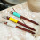 Pottery Carving Scraper Red Rosewood Handle Ring Single- Scraper DIY Ceramic Texture Scraping Texture Carving Tool A 6