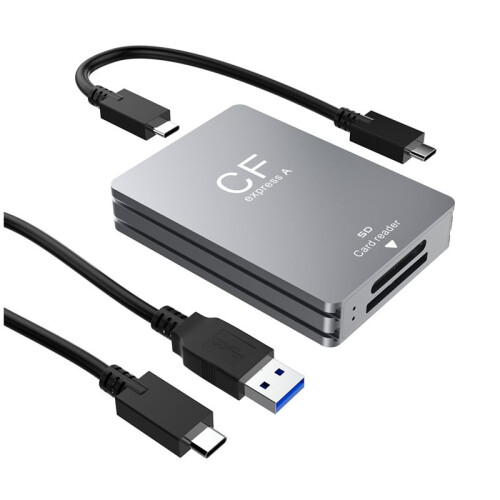 2 in 1 CFexpress Type A  Card Reader USB 3.2 10Gbps Memory Card Reader CFExpress Card Reader Adapter Dual-Slot for SLR