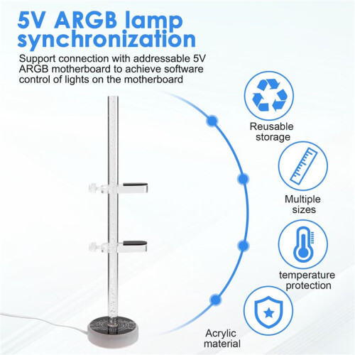 ARGB  Card Bracket RGB Vertical Support 5V 3PIN Desktop Computer  Card GPU Holder Height Adjustable 2