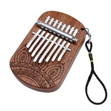 8 Klucz Kalimba AfrykańSki Palec Kciuk Fortepian Mahoń Drewniana Klawiatura Instrument Perkusyjny Prezent Muzyczny dla PocząTkująCych