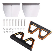 2 Pezzi di Linguette di Rifinitura In Metallo Wave Balance Flaps Piastra di Pressione 'Acqua per RC Racing Boat O/V Yacht MONO
