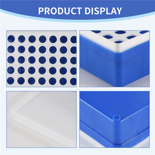 Laboratorio Lab Plastic 50 Sockets 1.5ml Centrifuga Tube Contenitore Supporto Stand 1