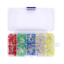 3Mm LED 500 Pcs Diodes éLectroluminescentes Rouge Vert Jaune Bleu Blanc