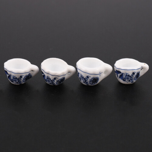 1/12th Dining Ware China Ceramic Tea Set Dolls House Miniatures  Flower 2