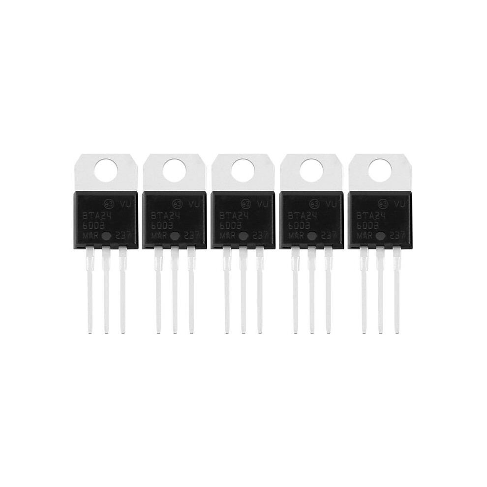 5 Pcs T0-220Ac Package Scr Standard Triacs 600V 25A Bta24-600B 4712867325849
