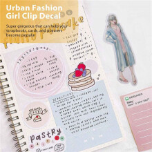 108 StüCk Menschen Aufkleber für Tagebuch Schreiben Scrapbooking, Urban Mode MäDchen Sammelalbum Aufkleber für Junk Tagebuch ZubehöR Kit