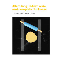 2Pcs Acrylic Biscuit Cake Rolling Tool Balance Ruler Fondant Icing Biscuit Thickness Ruler Biscuit Smoother Baking A
