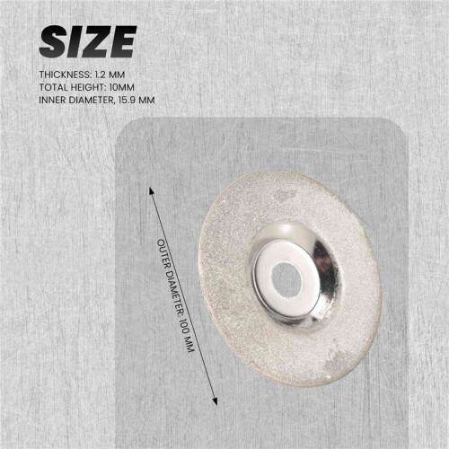 Cutting disc, for glass / stone, with diamond coating, galvanized, fine grain 2