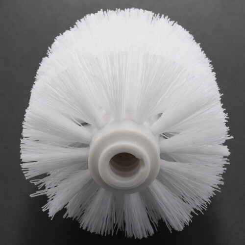 Replacement Spare Bathroom Accessory Plain Plastic Toilet Cleaning Brushes  Holders White (2x White Heads) 2