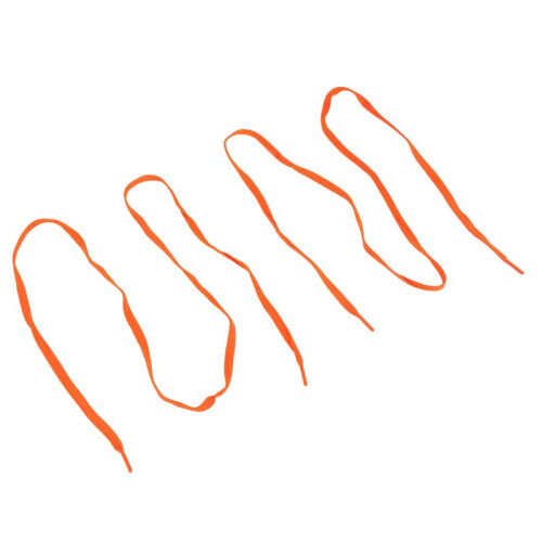 Trainers Replacement 8mm Wide Orange Flat String Shoelace Pair 2