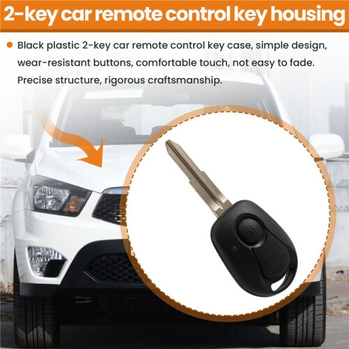 Remote 2 button remote key shell for  Actyon kyron rexton 2