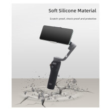 Cover Antigraffio con Impugnatura in Silicone Morbido per OSMO Mobile 6 Custodia Protettiva Durevole Gimbal Protettiva,Nero