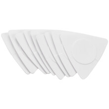 Flanger 10pcs Triangle-Plektren 1,0 0,75 0,5 mm Dicke in PC + ABS Material Antislip Style Picks Weiss