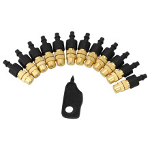 1 Set Verstelbare Misting Nozzle voor Tuinieren Sprinkle Messing Watering Sprinkler Sprayer voor Irrigatiesysteem