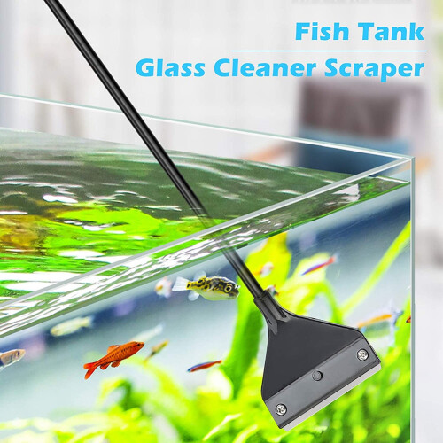 Aquarium Algae Scraper Fish Tank Cleaner Maintenance Glass Cleaner Scraper with 10 Blades 1