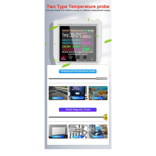 Tuya Wifi Thermostat Socket 16A AC220V Digital Temperature Controller Socket Outlet Timer  Sensor EU Plug 2