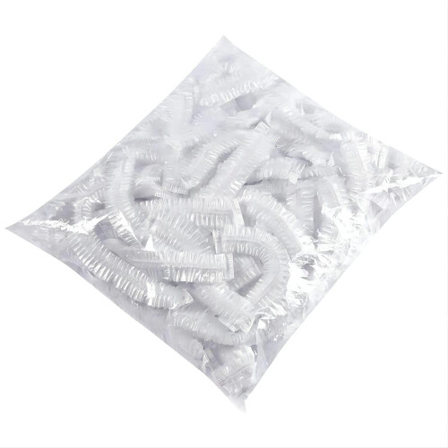 100 Stuks Plastic Wikkelkomdeksels, met Elastische, Plastic Rekbare Voedseldeksels