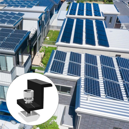 12 Pack Solar Module Holder End Clamp, End Clamp for Mounting Solar Panel, Side Clamp for PV Solar Module Fixings 30Mm 2