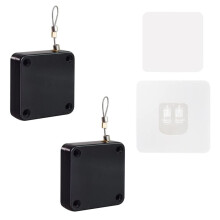 2Er-Pack Stanzfreier Automatischer TüRschließEr, Automatischer TüRschließEr mit Tunnelzug, TüRschließEr für Zuhause, BüRo (500 G)