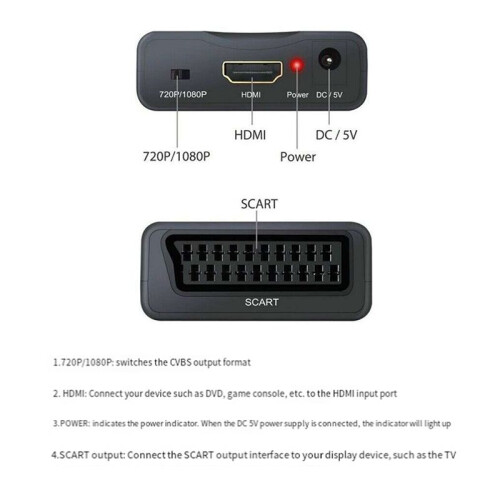 Conversor CompatíVel com Scart para  Conversor CompatíVel com Scart para  Conversor de VíDeo Multifuncional,B 1