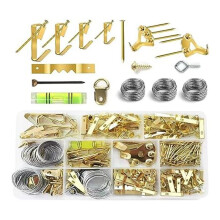 Kit per Appendere Quadri da 314 Pezzi, Ganci Pesanti per Appendere Quadri per Cartongesso, Ganci per Quadri con Chiodi, Filo per Appendere un Dente di