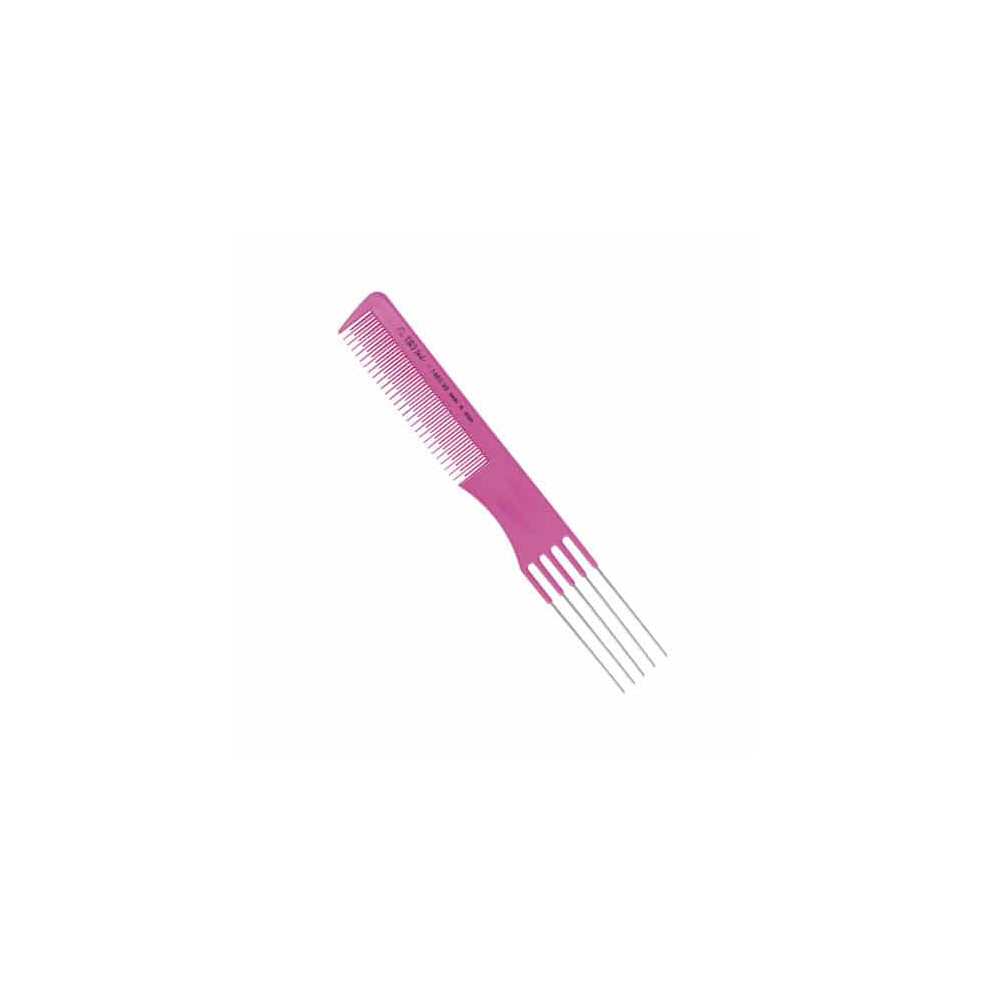 Eurostil Unisex Multicoloured Hairdressers Comb For Backcombing Metal Teeth 19.5 Cm Mix Colors