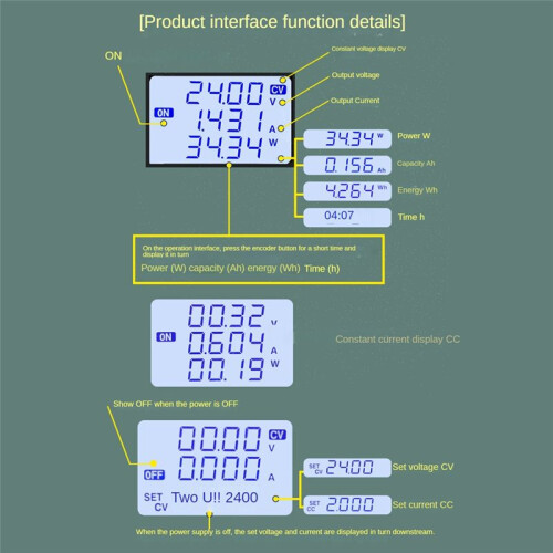 50V 8A 400W CNC Adjustable Constant Voltage Regulator CV CC Step-Down Power Supply Module XY5008E 2