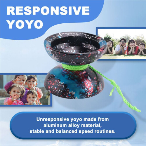 T1 BALDR Unresponsive Yoyo Competitive Yo-Yo,Alloy Yoyo for Beginners,Easy Practise Tricks,with Strings, 1 1