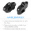 Universal Motorcycle Handlebar Riser for 22mm Bars Clamp for     Black 8