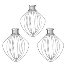3PCS Whisk Replacement Attachment for Tilt- Stand Mixer, K45WW Wire Whip Beater for Egg Heavy Cream