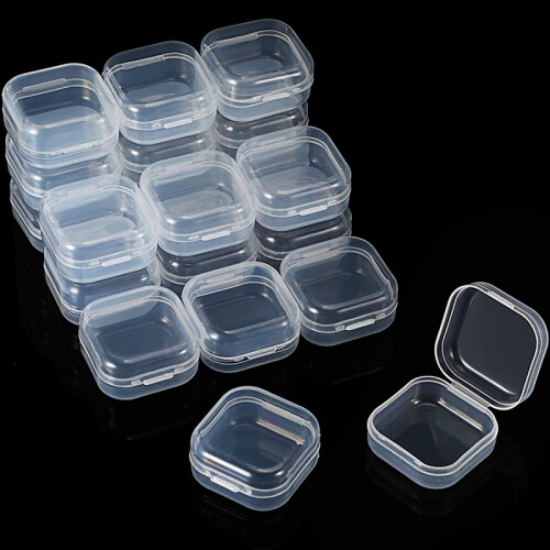 36 Pieces Rectangle Clear Plastic Containers Transparent Beads Storage Containers Jewelry Storage Box 1