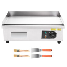 Piastra Elettrica 3200 W-Duoku-Superficie di Cottura Commerciale 535x300 mm-Piastra in Acciaio Inossidabile-con Temperatura Regolabile