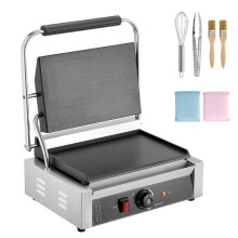 Grill panini elétrico - DUOKU - YS-812-EU - 2200 W - Superfície 34,2x23,5 cm - Aço inoxidável