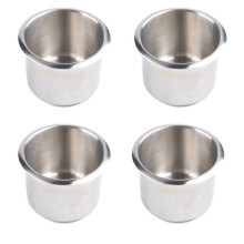 4 Stuks Universele Marine Boot Bekerhouder 68X55mm Rvs Drop in Drink Bekerhouder voor Poker Tafel Bank
