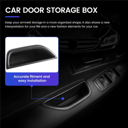 for   2010-2015 E Class W212 E200 E260 E320 Door Handle Container Holder Tray Storage Box Car Organizer Accessories 1