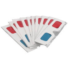 3D-Bril, 10 Paar  en Blauwe Papieren Stereolenzen voor Films Set Anaglyph Paper 3D-Bril