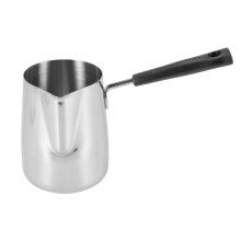 Roestvrijstalen boter- en koffiewarmer, Turkse koffiepot, -botersmeltpot en melkpot met uitloop - (600 ml)