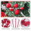 Pacote de 20 Caules de Frutas Vermelhas de Natal Artificiais de 8 Polegadas para Enfeites de áRvore de Natal, Guirlanda de Natal Diy, DecoraçãO de 3