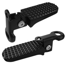 Bike Pedals, Folding Bicycle Foot Pegs, Rear Footrest Pedals for Mountain Bike E-Bike