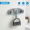 GEEZY GEEZY Mop Broom Brush Holder Adhesive Wall Mounted Space Saving Organizer Utility Room 4