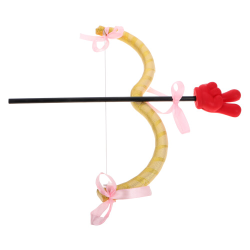 2Sets Plastic Cloth Cupid Bow and Arrow Costume Set for Party Use 1
