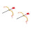 2Sets Plastic Cloth Cupid Bow and Arrow Costume Set for Party Use 4