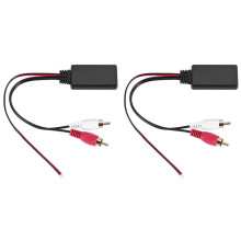 2 Pezzi Adattatore Musicale Modulo  Wireless Universale per Auto Cavo Audio Aux RCA