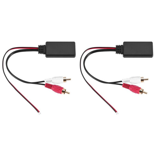 2 Pezzi Adattatore Musicale Modulo  Wireless Universale per Auto Cavo Audio Aux RCA