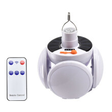 Lampa Kempingowa Zasilana Energią Słoneczną, Ładowana Przez USB, z Pilotem Zdalnego Sterowania, Składana, Przenośna Lampa Awaryjna