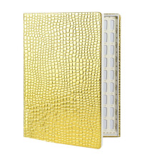216 Cores Unhas Dicas Exibição Livro DIY Arte em Unhas Mostrando Prateleira Gel Cor Cartão Gráfico Pintura Display Board Ouro